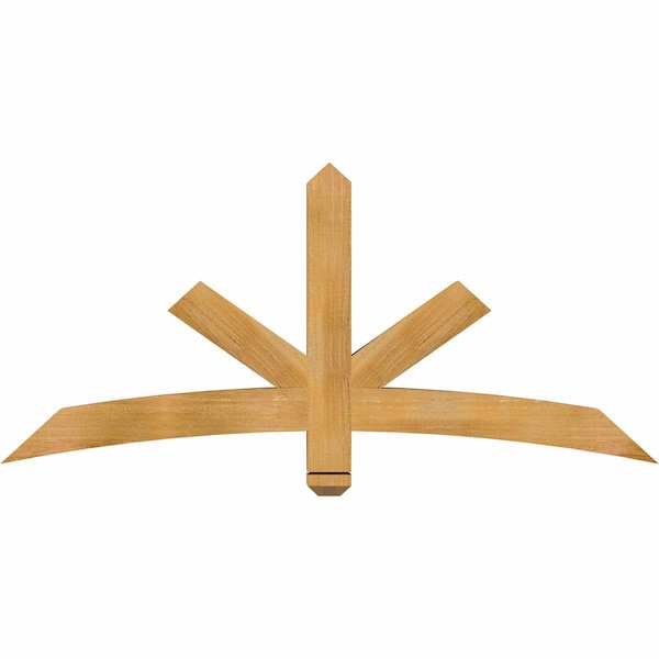 Ekena Millwork Alberta Rough Sawn Timber Gable Bracket, Western Red Cedar, 60"W x 27"H x 4"D x 4"F, 11/12 Pitch GBW060X27X0404ALB00RWR - main